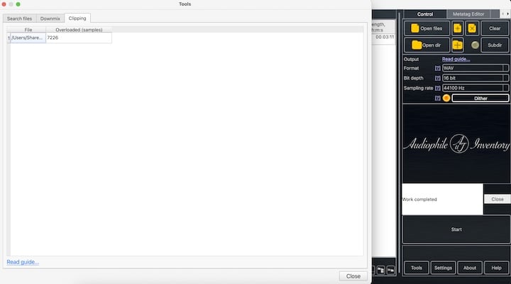 screenshot AuI ConverteR clipping control (overload count)