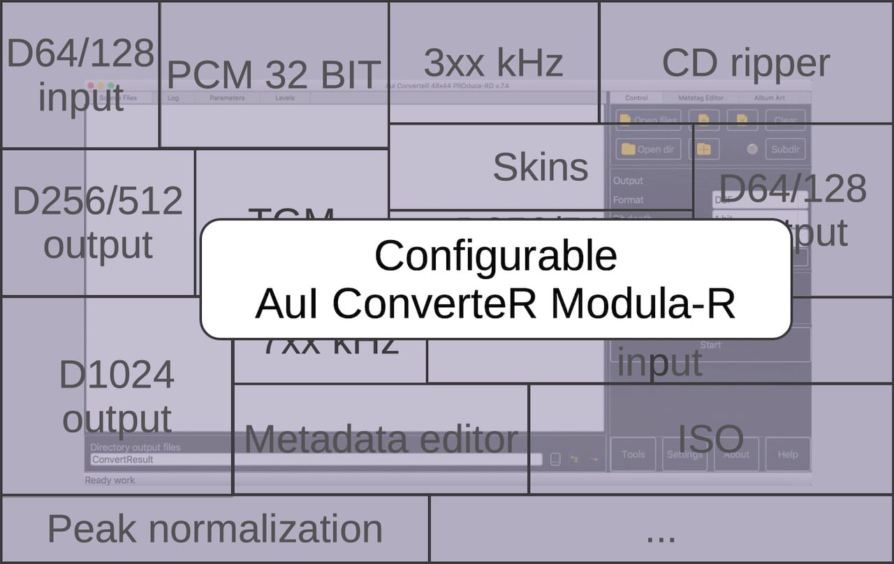 AuI ConverteR 48x44 Modula-R User Configurable Pro Audio File Converter