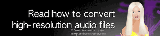 Ways of conversion of high-resolution audio